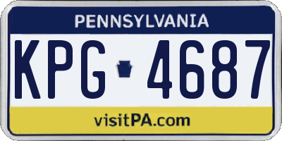 PA license plate KPG4687
