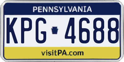 PA license plate KPG4688