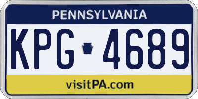 PA license plate KPG4689