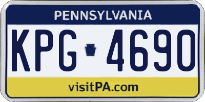 PA license plate KPG4690