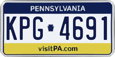 PA license plate KPG4691