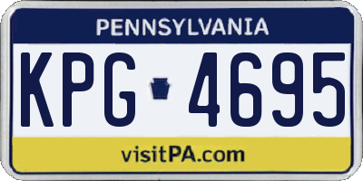 PA license plate KPG4695