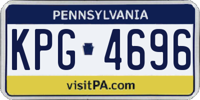 PA license plate KPG4696