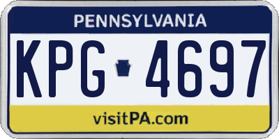 PA license plate KPG4697