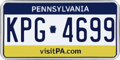 PA license plate KPG4699