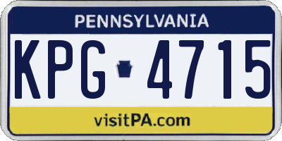 PA license plate KPG4715