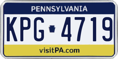 PA license plate KPG4719