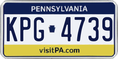 PA license plate KPG4739