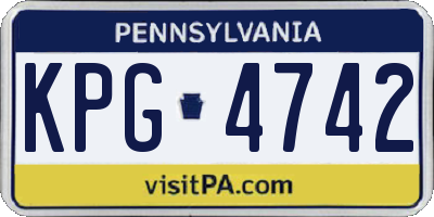 PA license plate KPG4742