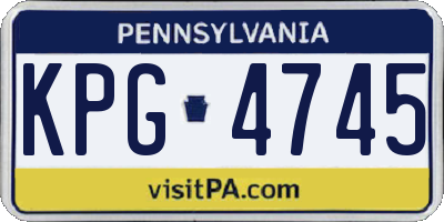 PA license plate KPG4745