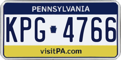 PA license plate KPG4766