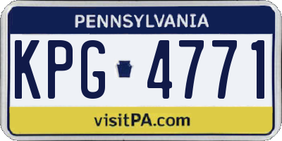 PA license plate KPG4771