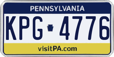 PA license plate KPG4776