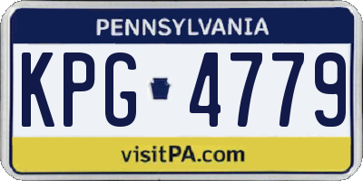 PA license plate KPG4779