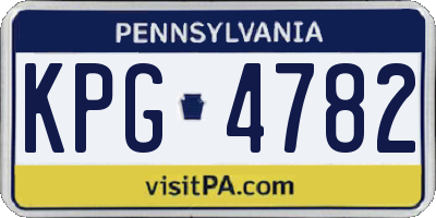 PA license plate KPG4782