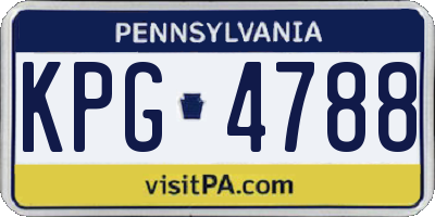 PA license plate KPG4788