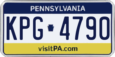 PA license plate KPG4790