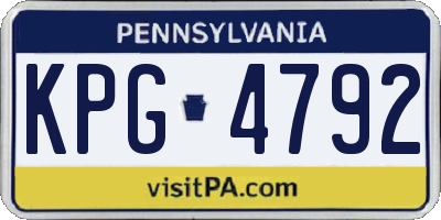 PA license plate KPG4792