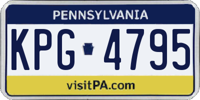 PA license plate KPG4795