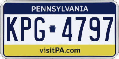 PA license plate KPG4797