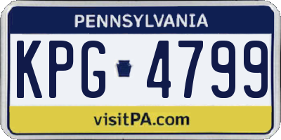 PA license plate KPG4799