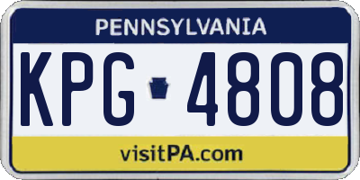 PA license plate KPG4808