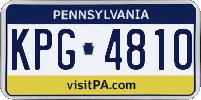 PA license plate KPG4810