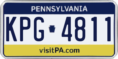 PA license plate KPG4811