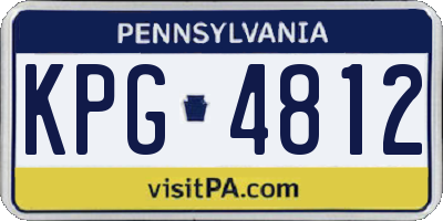 PA license plate KPG4812