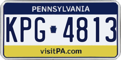 PA license plate KPG4813