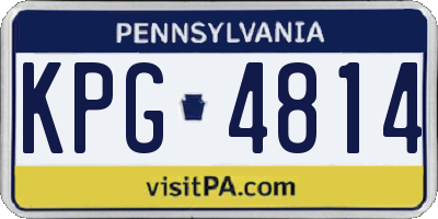 PA license plate KPG4814