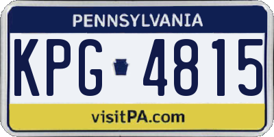 PA license plate KPG4815
