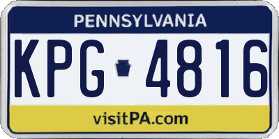 PA license plate KPG4816
