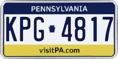 PA license plate KPG4817