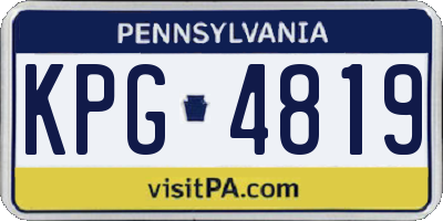 PA license plate KPG4819