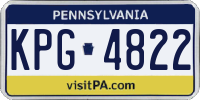 PA license plate KPG4822