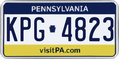 PA license plate KPG4823