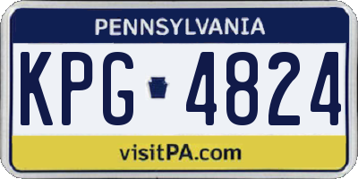 PA license plate KPG4824