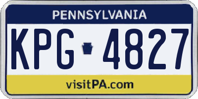 PA license plate KPG4827