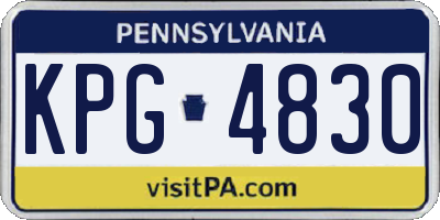 PA license plate KPG4830