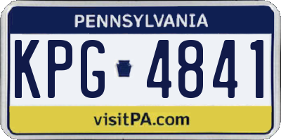 PA license plate KPG4841