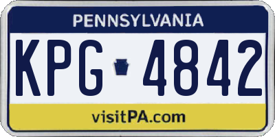 PA license plate KPG4842