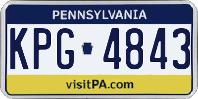 PA license plate KPG4843