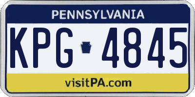 PA license plate KPG4845