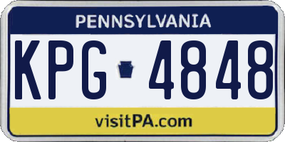 PA license plate KPG4848
