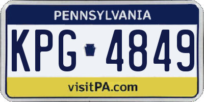 PA license plate KPG4849