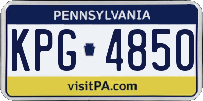 PA license plate KPG4850