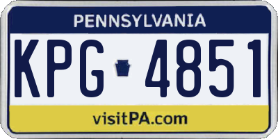 PA license plate KPG4851