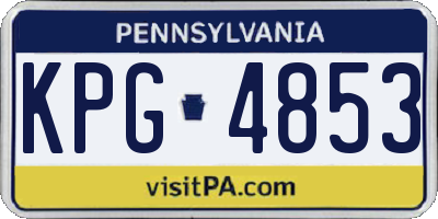 PA license plate KPG4853
