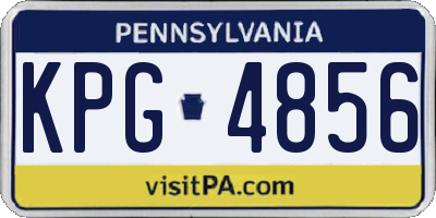 PA license plate KPG4856